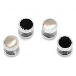 Double Sided Onyx and Mother of Pearl Round Beveled Studs.jpg